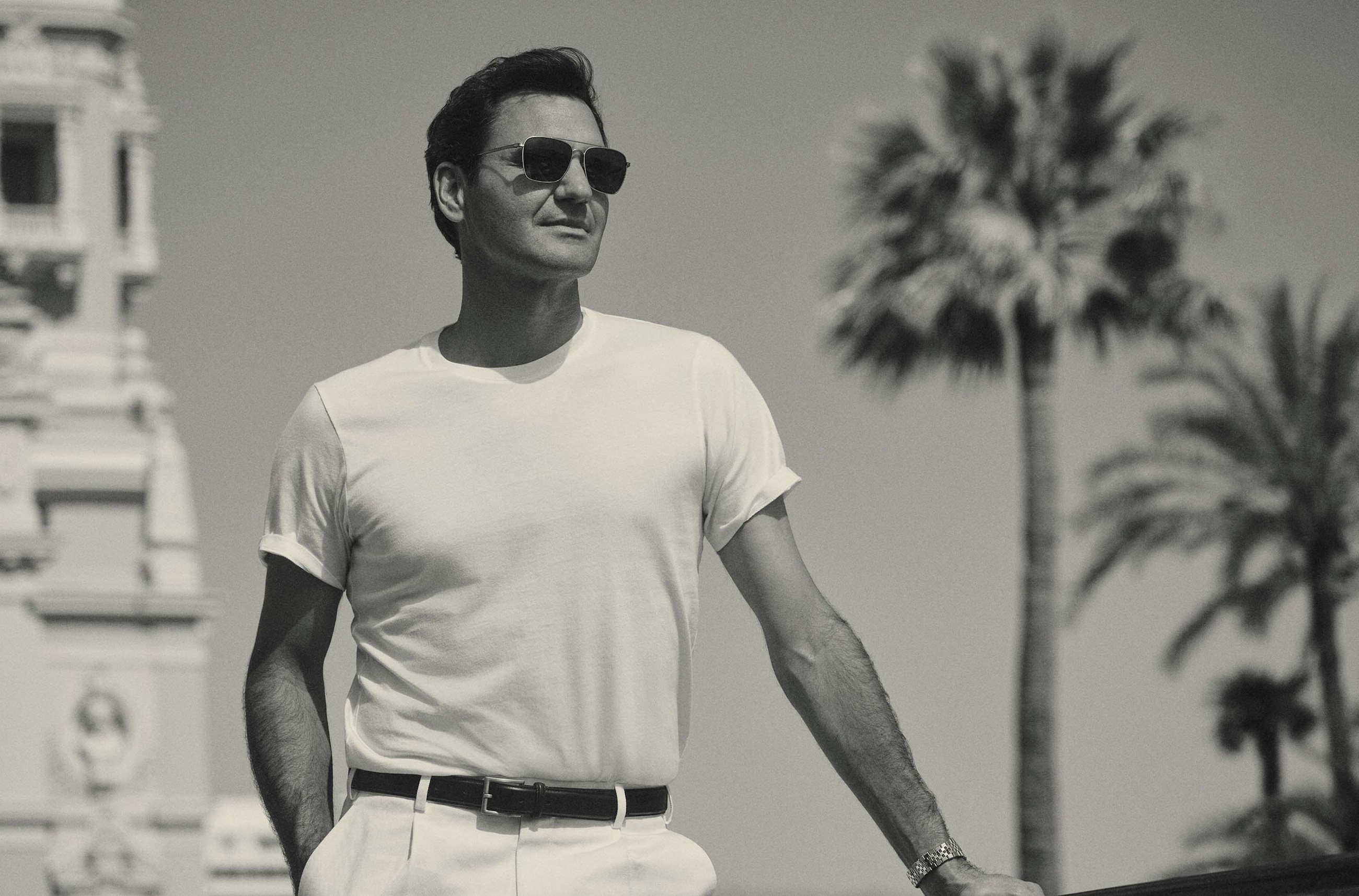 Stylish sunglasses worn by MR. Federer