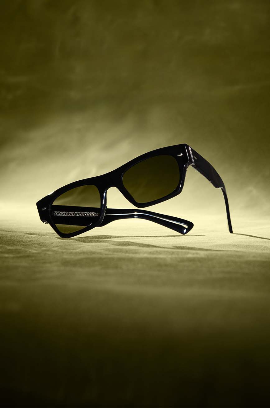  Kasdan is distinct in its bold design and angled, beveled cut.