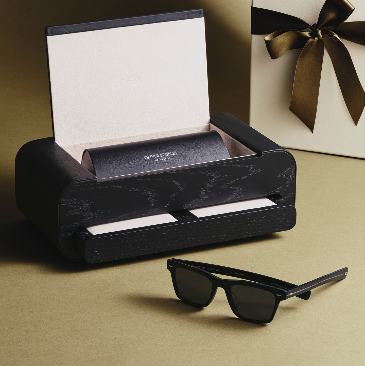 The California sun illuminates the translucent acetates.