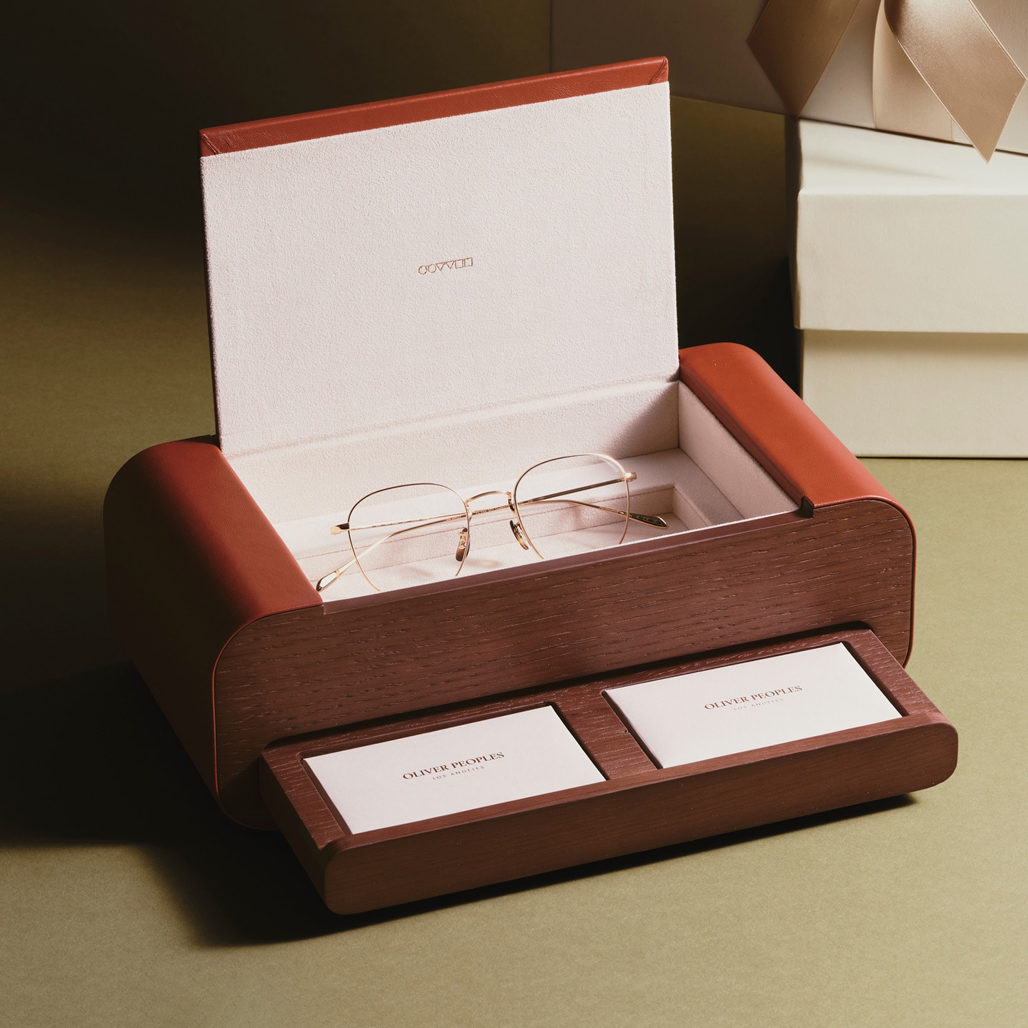 The California sun illuminates the translucent acetates.