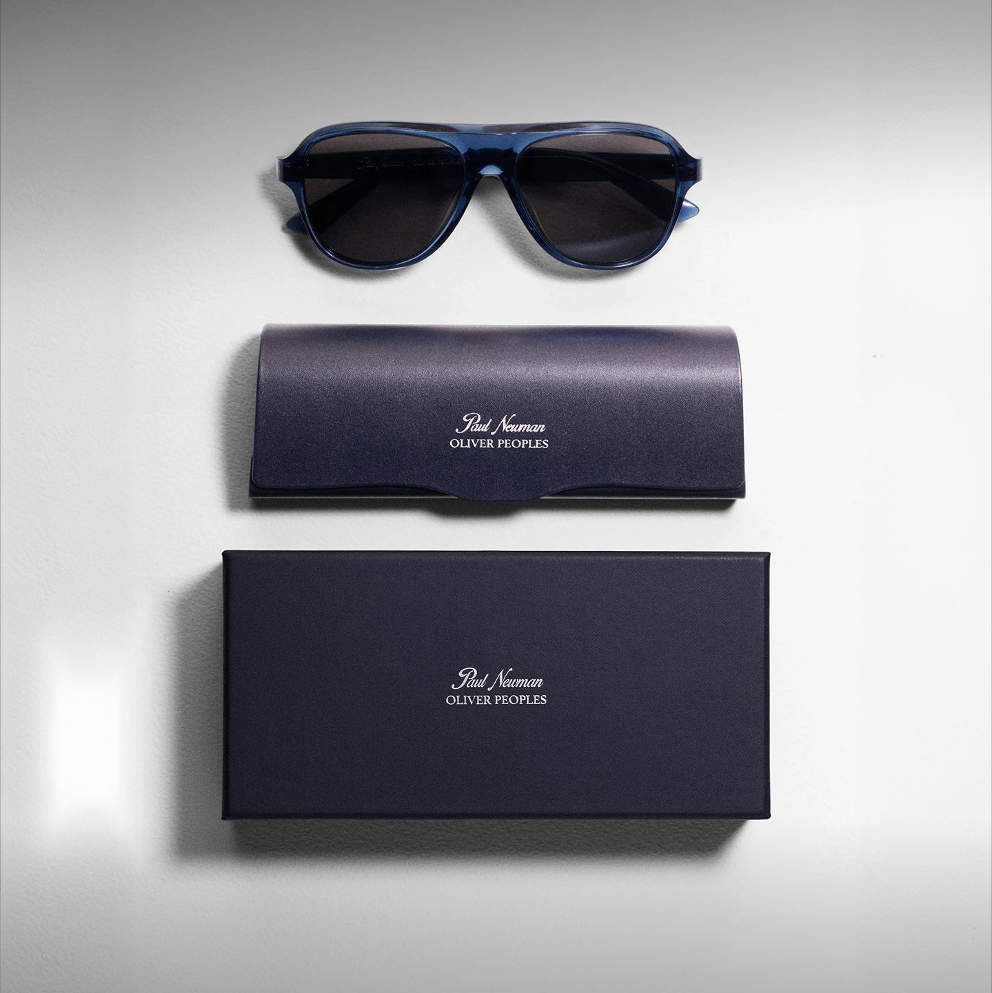 The California sun illuminates the translucent acetates.