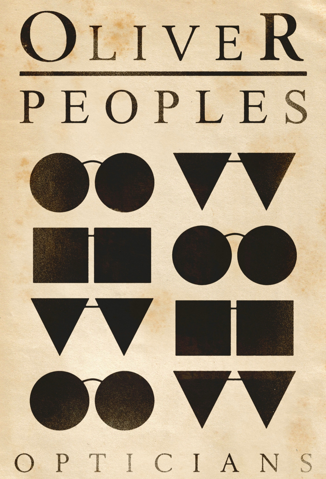 Oliver Peoplesā first business card