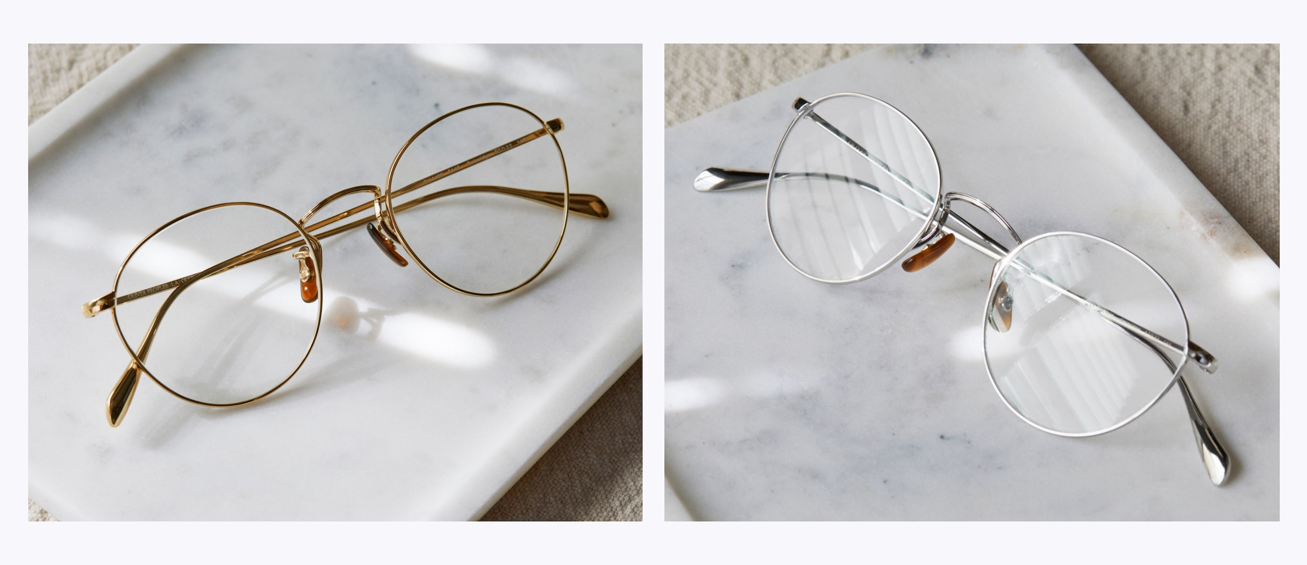 The Coleridge optical handcrafted from solid 18K yellow gold. An exquisite and exclusive design, Coleridge depicted in solid 14K white gold.