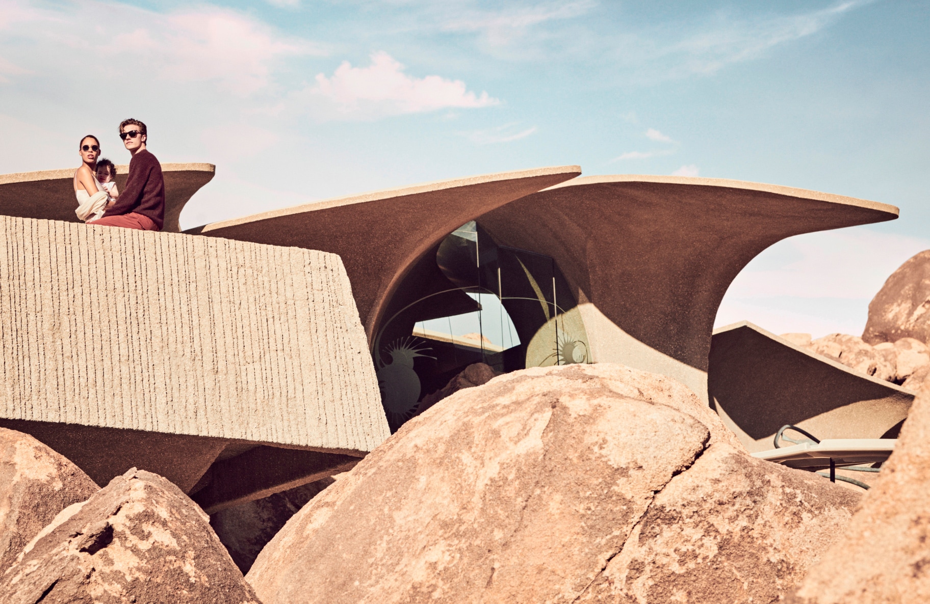 The Smith trio (soon to be a quartet) gaze outward at the natural beauty before them.