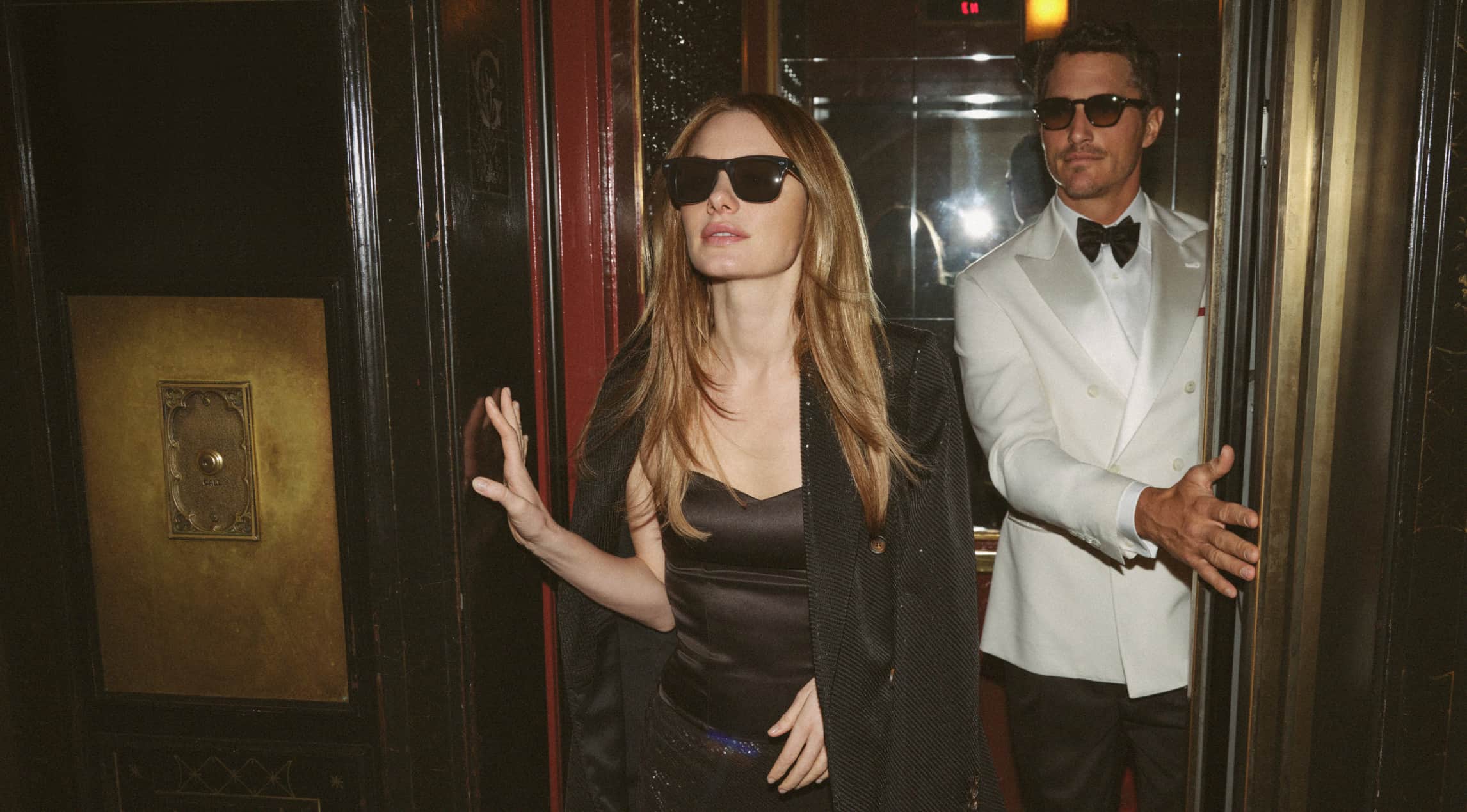 Evening elegance in Mister Brunello in Black and Peppe in Boredeaux Bark with Shale Gradient.