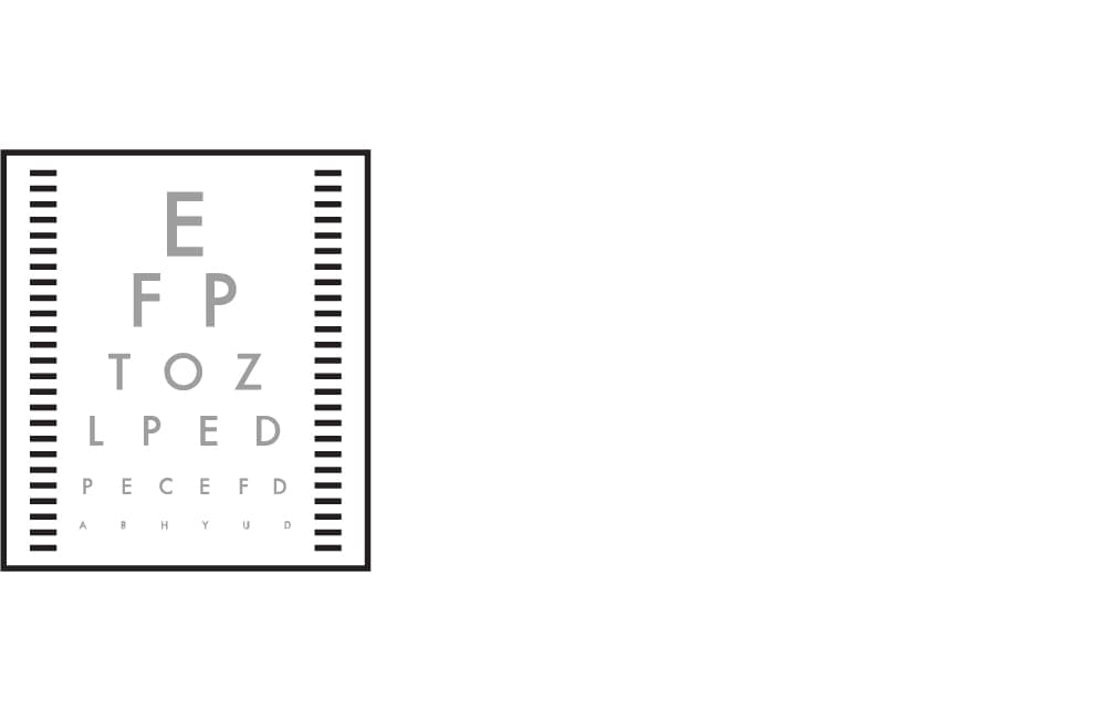 eye exam sign icon